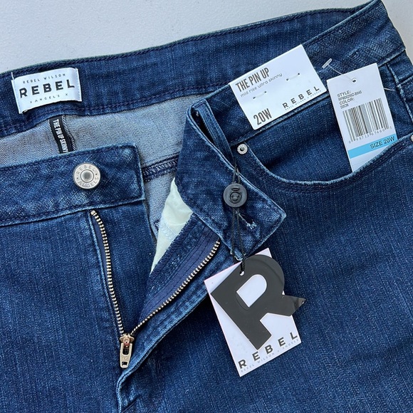 Rebel Wilson x Angels ‘The Pin Up’ Dark Wash Skinny Jeans (size 20W) - Picture 3 of 9